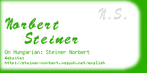 norbert steiner business card